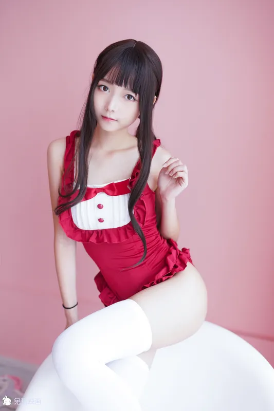 兔玩映画 夏日泳装 Vol.015 女仆白丝 - 兔玩映画